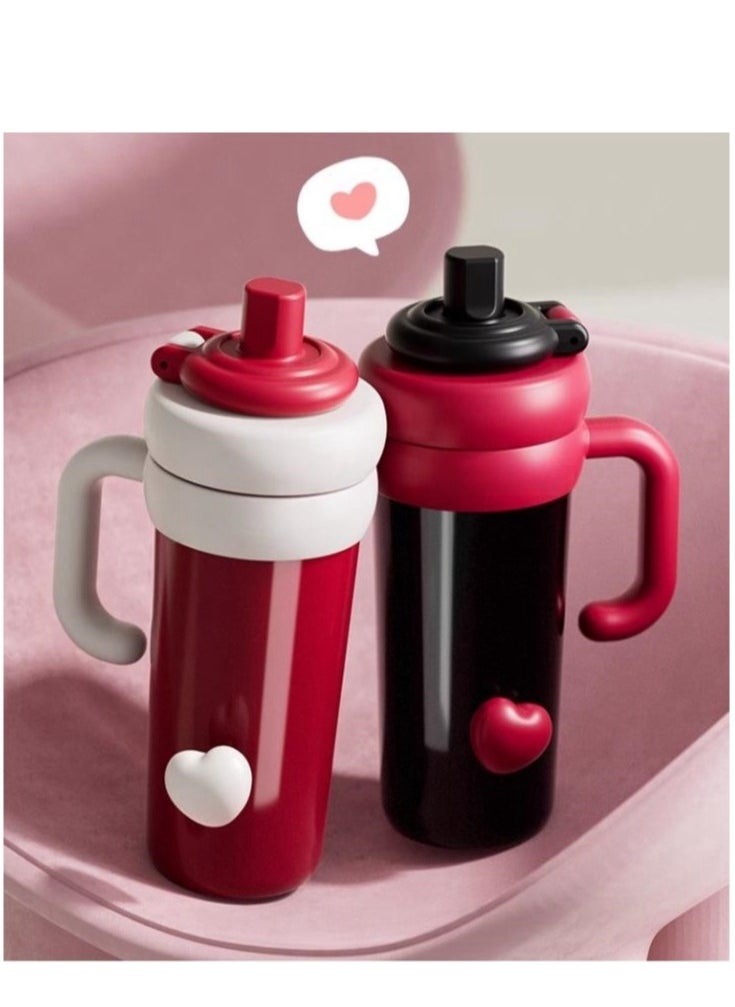 Generic - Big Mac Insulated Cup 750ml Large Capacity Water Cup New Ceramic Ice King Cup High Beauty Straw Cup - Image 1