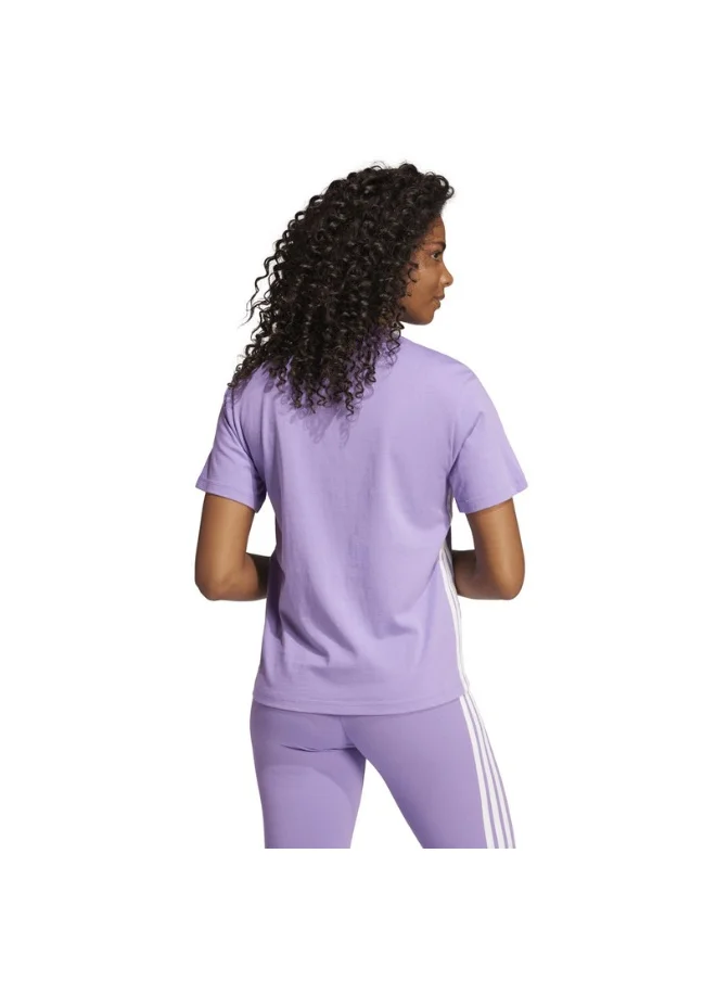اديداس adidas W 3S SJ T Purple Training T-SHIRTS for Women - 2XS