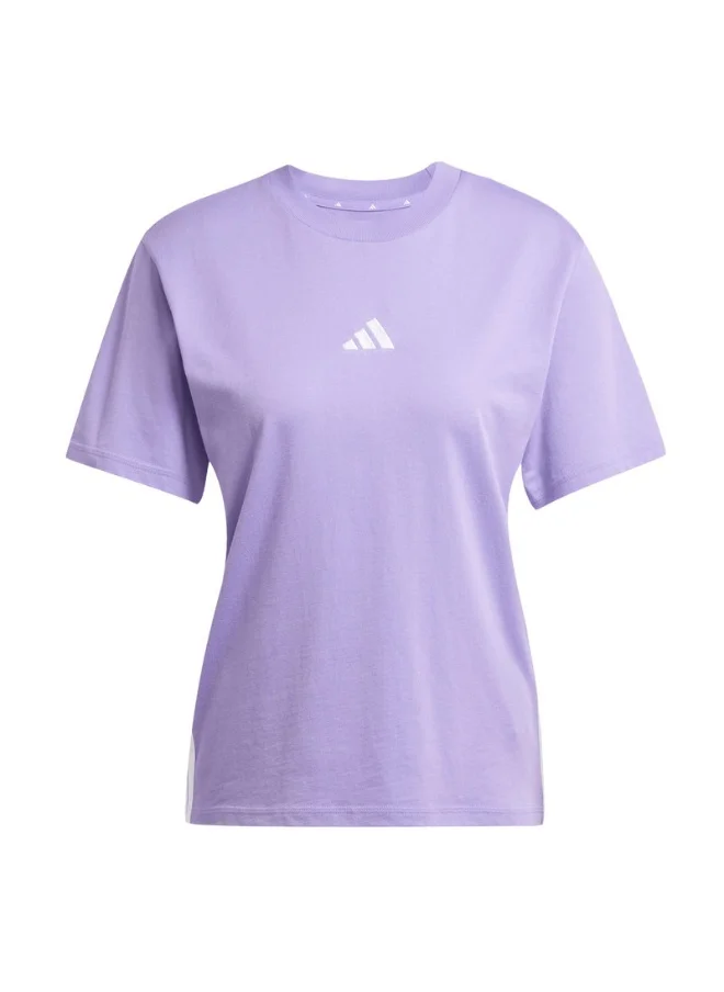 اديداس adidas W 3S SJ T Purple Training T-SHIRTS for Women - 2XS