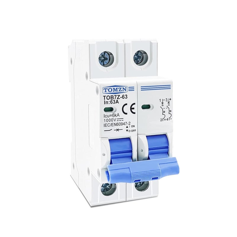 20A DC 1000V 2P Solar Circuit Breaker MCB for PV System 3A to 63A - Image 2