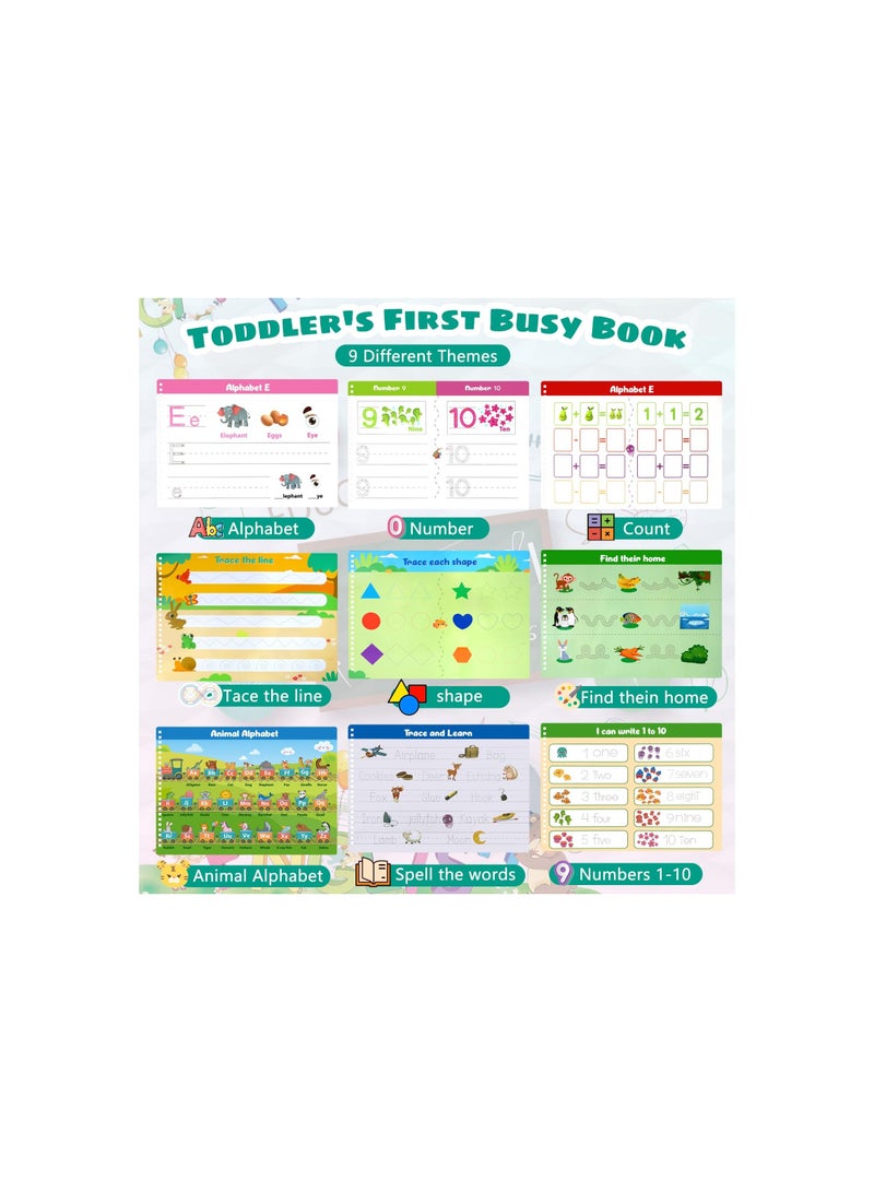 Handwriting Practice Book for Kids, Preschool Learning Activity Busy Book for Toddler 3 4 5 Year Olds, 40 s Autism Educational Montessori Toys, Best Gifts  for Boys and Girls In Kindergartens - Image 2