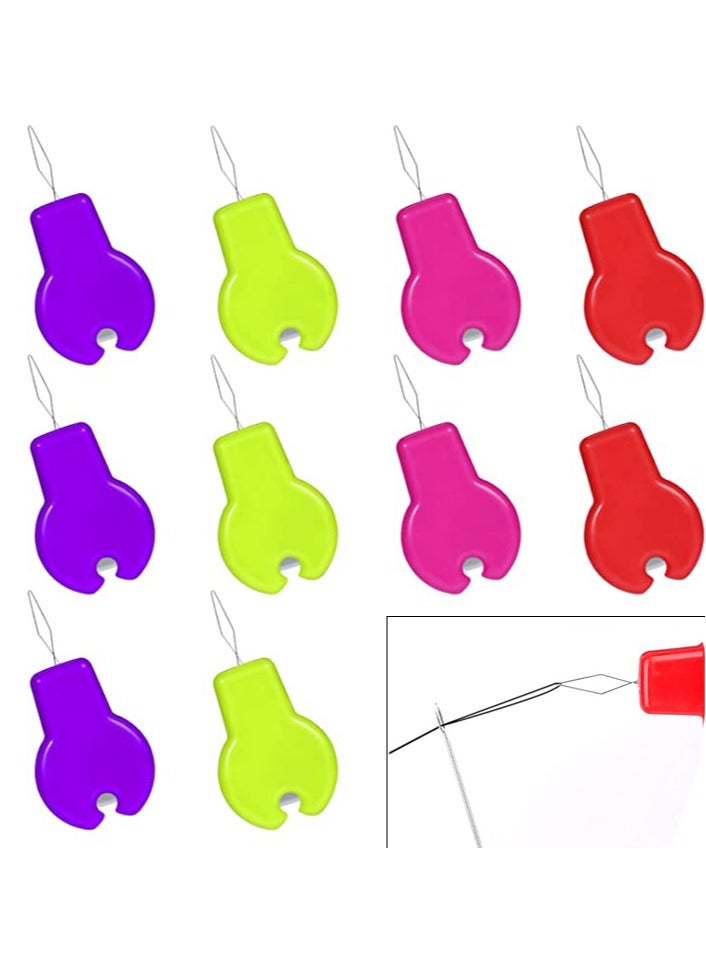 SYOSI 10 قطع خيوط إبرة خياطة يدوية بسيطة من البلاستيك، مجموعة خيوط إبرة من البلاستيك، خياطة يدوية، خيوط بسيطة لخياطة الأعمال المنزلية، نمط المفتاح - Image 1
