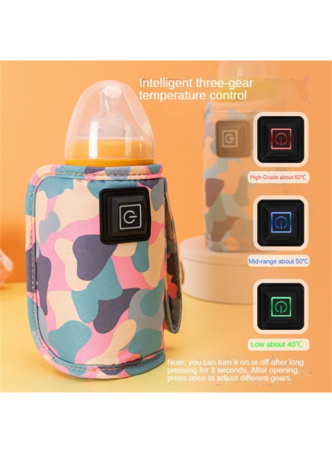 Happy Home Portable USB Baby Bottle Warmer Bag with Adjustable Intelligent Temperature Control Insulated Milk Bottle Heater for Travel Car and On the Go Outdoor Feeding Compatible with All Bottle Sizes and Shapes 150ml 200ml 250ml - Image 2