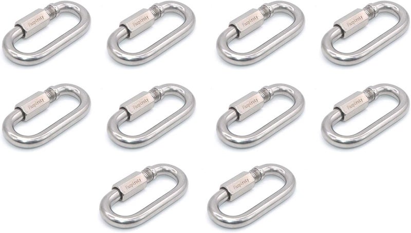 Faspiroty Locking Snap Hook Small Quick Coupling Chain Connector Circlip Keychain Buckle - Image 1