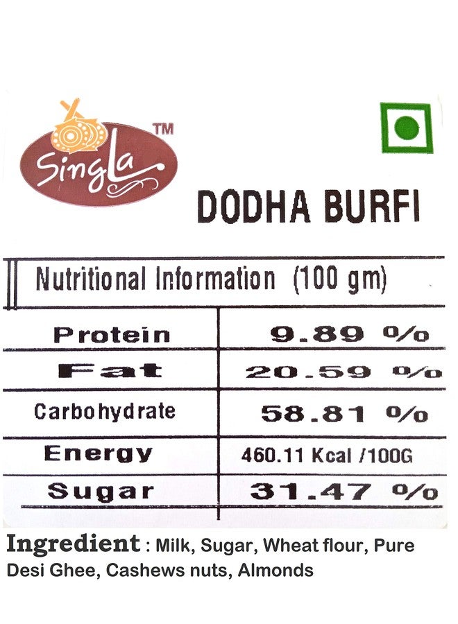 Singla Sweets Dodha burfi 800g Indian Mithai sweet - Image 5