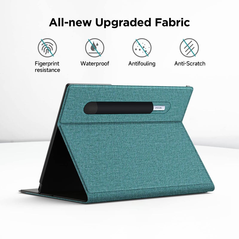 Ayotu Case for Remarkable 2 Paper Tablet 10.3" 2020 Released, Fabric Folio Cover with Pen Pocket, Stable Stand Design, Gray & Green (Exclusive Templates Provided) - Image 4