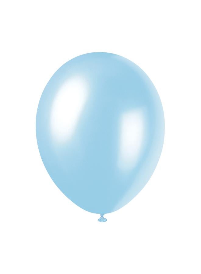 Unique 12'' Pack Of 8 Pearl Sky Blue Balloon - Image 2