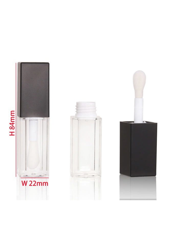 COSIDEA 24pcs 5ml Empty square black lipgloss tubes bulk wholesale with big wand lipgloss containers - Image 2
