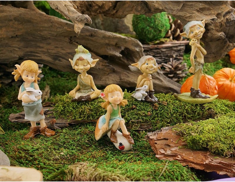 Top Collection Miniature Fairy Garden and Terrarium Pixie with Owl Figurine - Image 2