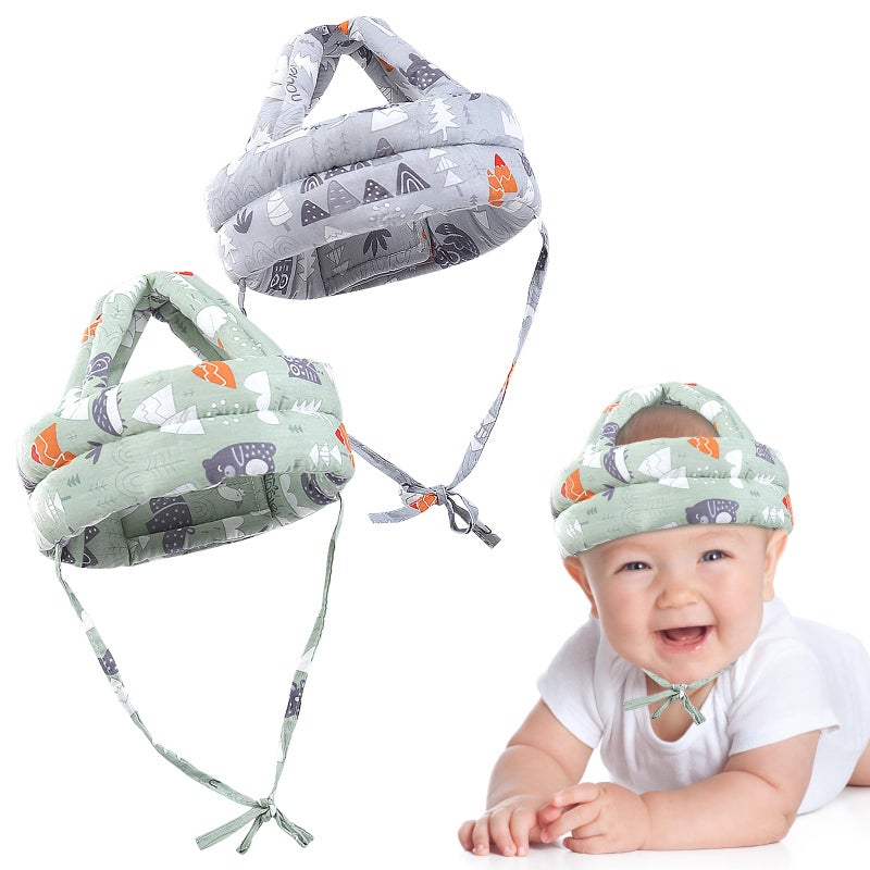 Nizirioo Baby Helmet Head Guard, Pack of 2 Baby Head Protection, Adjustable Baby Head Protection for Babies, Bumper Cap, Baby Head Protector for Fall Protection, Head Protection Cap Protective Hat - Image 1