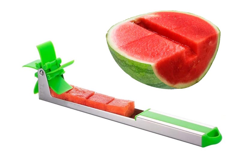 Watermelon Windmill Cutter Slicer YIDADA Stainless Steel Shape Fruit Tools Quickly Cut Tool Kitchen Gadgets with Melon Scoop