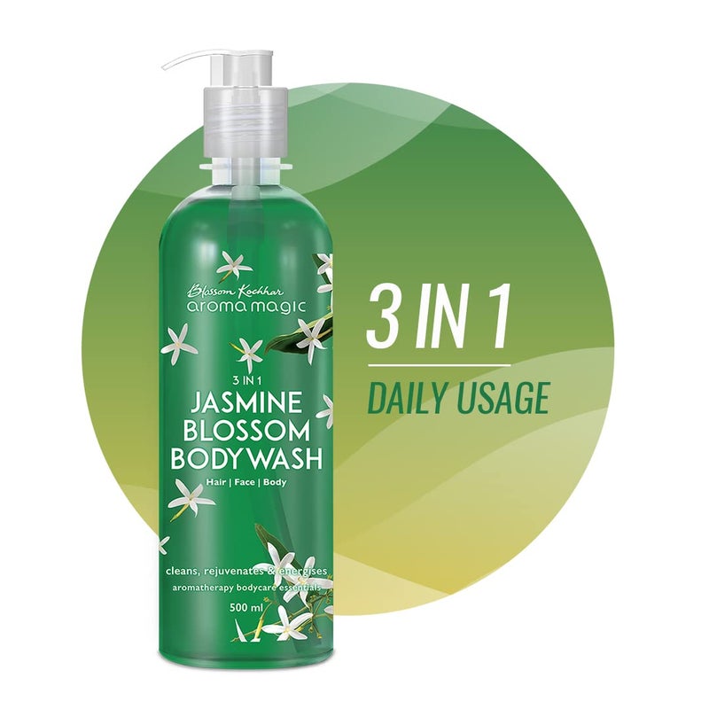 Aroma Magic 3in1 Jasmine Blossom Body Wash  Cleanses  Nourishes Hair Body  Face  Refreshing  Rejuvenating  Revitalize Dull Skin  Hair  744 Fl Oz220ml