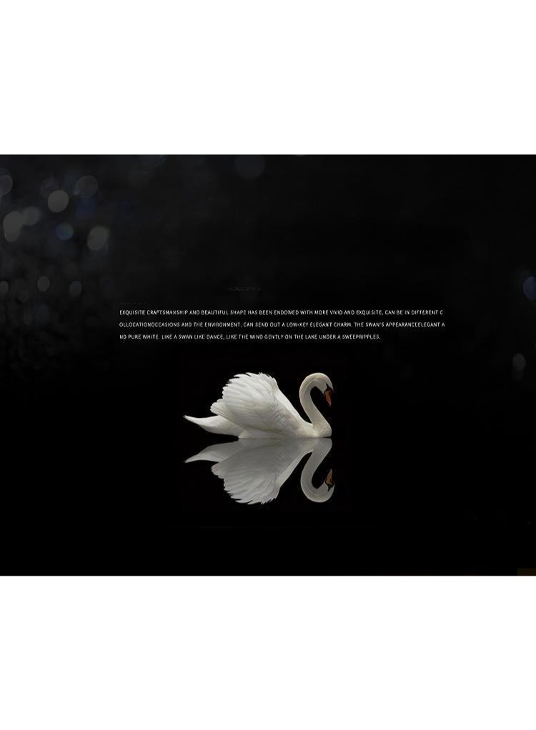 زينة سيارة داخلية، مرآة الرؤية الخلفية، قلادة بوم بوم من ريش البجعة، إكسسوارات سيارة قطيفة مزينة بالألماس، زينة سيارة إبداعية - Image 3