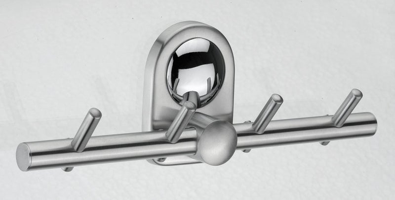 Amity Cute Stainless Steel 4Pin Coat Hook Robe Hook Cloth Hooks Wall Mounted for Hanging Clothes Towel 304 Grade Steel with Chrome Finish - Image 2