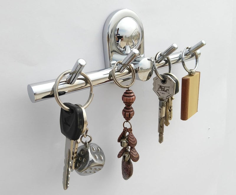 Amity Cute Stainless Steel 4Pin Coat Hook Robe Hook Cloth Hooks Wall Mounted for Hanging Clothes Towel 304 Grade Steel with Chrome Finish - Image 3
