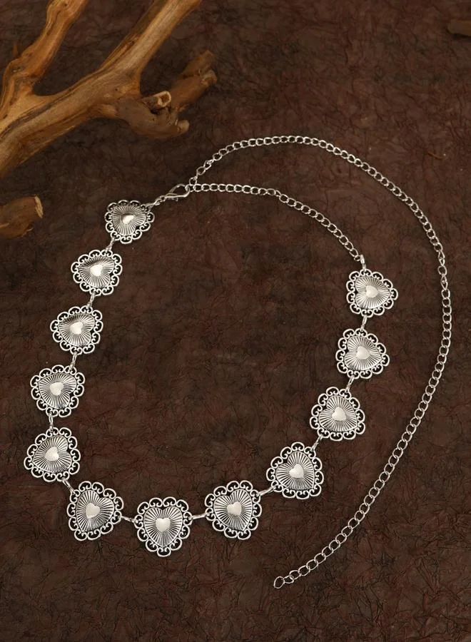 Take Two Silver-Toned Heart-Shaped Waist Chain