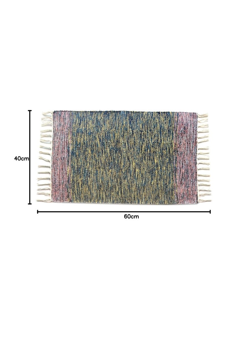 H2H - H2H Cotton Multi Shades and Mixed Design Door Rug - Combo (Multicolour, 40cm X 60cm) - 3Pc and 5Pc - Image 1