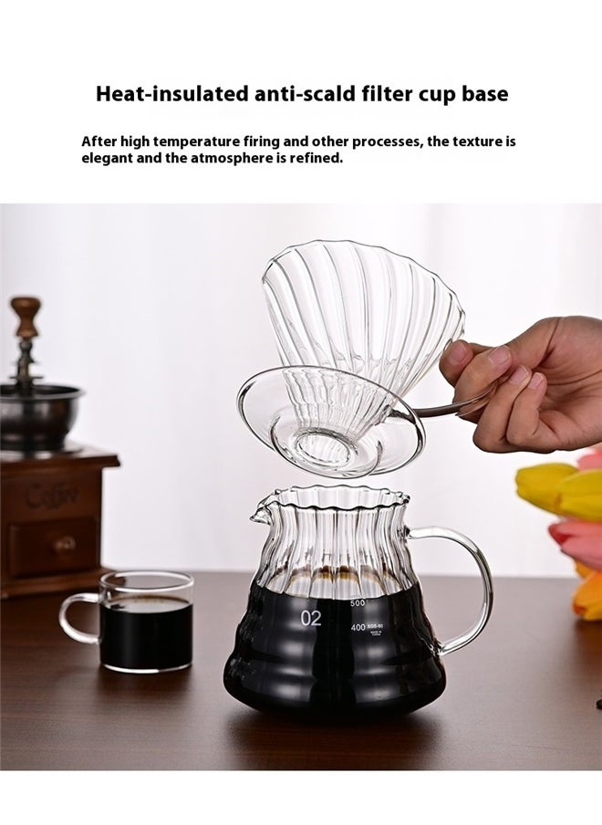 yongsheng Coffee filter cup Glass Coffee Drip Filter Pot，Drip Pour-Over Coffee Maker, Medium Grind  - Image 5