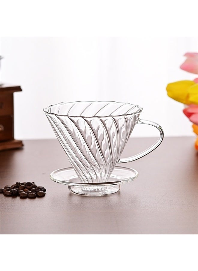 yongsheng Coffee filter cup Glass Coffee Drip Filter Pot，Drip Pour-Over Coffee Maker, Medium Grind  - Image 1