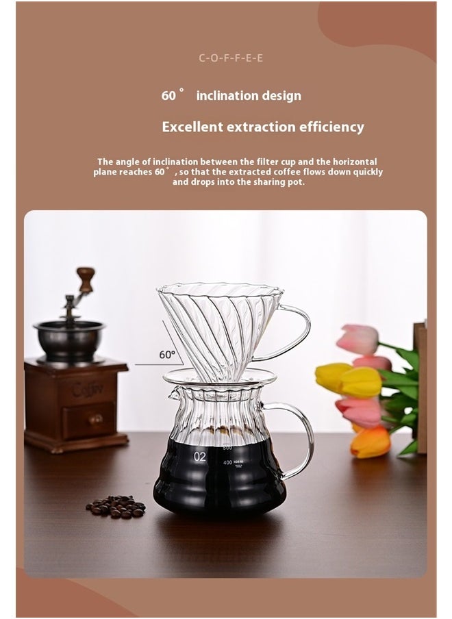 yongsheng Coffee filter cup Glass Coffee Drip Filter Pot，Drip Pour-Over Coffee Maker, Medium Grind  - Image 4