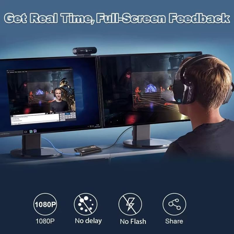 COOLCOLD Capture Card, 4K USB 3.0 HDMI Game Video Capture Card with HDMI Loop-Out 1080P 60FPS Live Streaming Game Recorder Device, Compatible Windows Linux OBS OS X Twitch for PS3 PS4 (Black) - Image 4