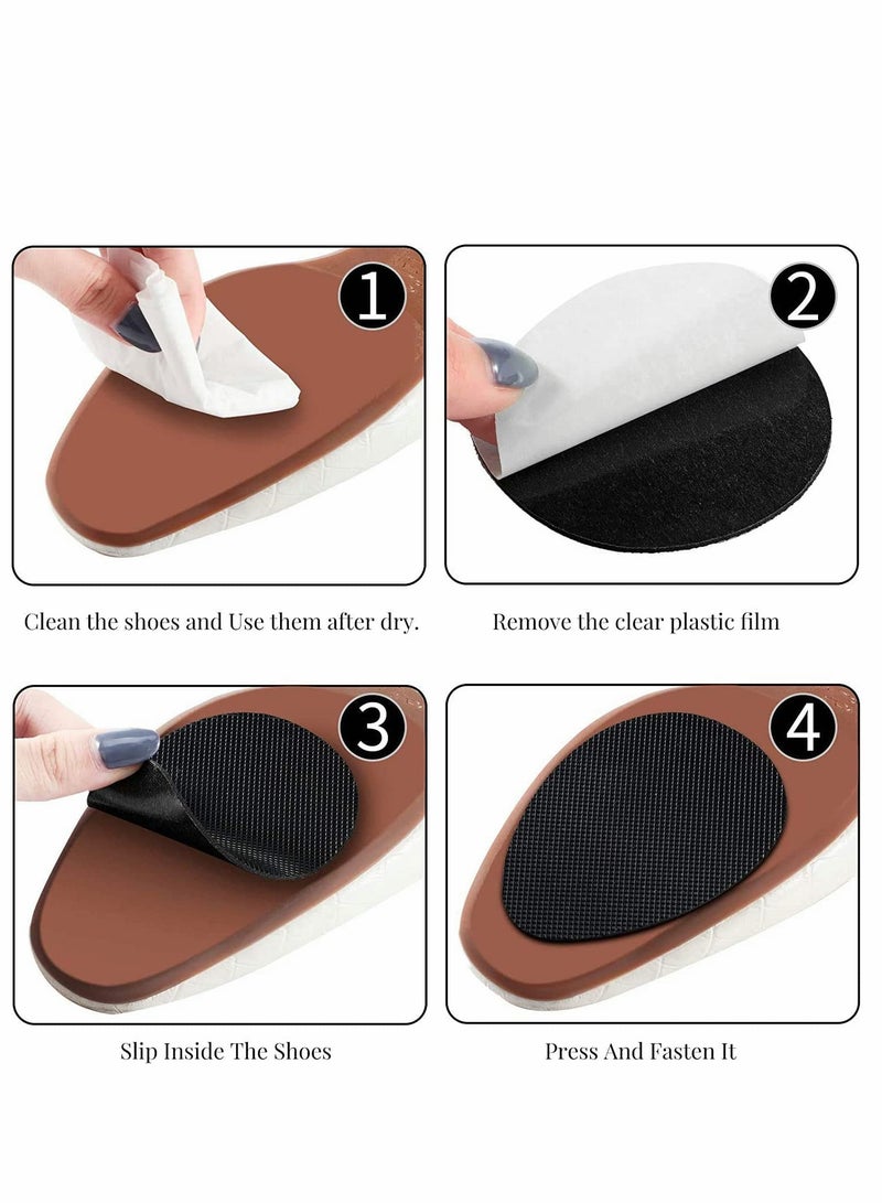 Excefore Non Slip Shoes Pads, 10 Pcs Anti Slip Grips Self Adhesive Shoes Sticker High Heeled Sole Pads Protector No Slip Cushion Heel Replacement Pad Prevention Tape for Preventing High Heel Slipping  - Image 5