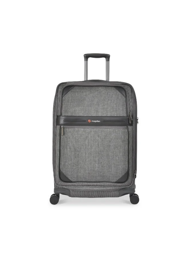 Magellan Magellan S2484TKU/3P 3 Piece Fabric Trolley Luggage Set 20/25/29 Inch, Soft Suitcases with 4 Double Wheels, Combination Lock, USB Port, Expandable Design & Telescopic Handle
