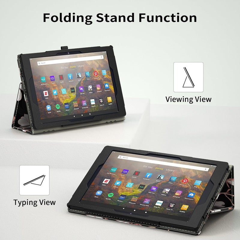 annapro Case for Amazon Kindle Fire HD 10 Tablet (13th/11th Generation, 2023/2021 Release) & Fire HD 10 Plus Tablet - Slim Folding Stand Folio Cover with Auto Wake/Sleep and Hand Strap, Orchid - Image 4