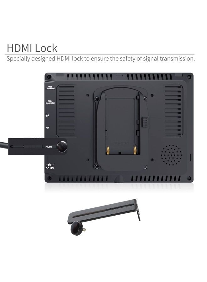 Feelworld FW759 7 Inch DSLR Camera Field Monitor HD Video Assist Slim IPS 1280x800 4K HDMI 1080p with Sunshade - Image 2