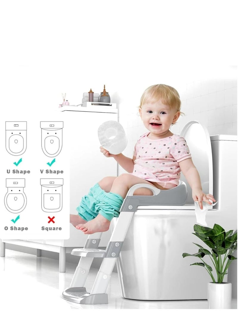 Ridge Foldable Toddler Potty Training Seat with Ladder - Comfortable and Safe Use with Non-Slip Ladder - Image 2