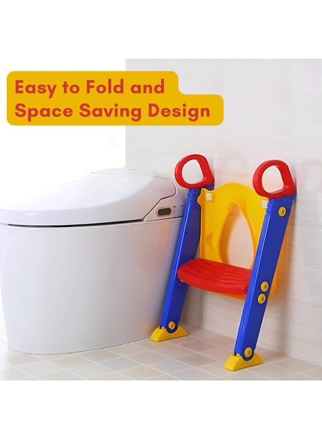 Foldable Toddler Potty Training Seat with Ladder - Comfortable and Safe Use with Non-Slip Ladder - Image 2