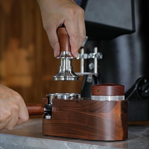 KNODOS 58mm Espresso Tamper Station Rosewood KNODOS Espresso Machine Accessories For Coffee Bar Wooden Coffee Tamping Box and Portafilter Holder - Image 4