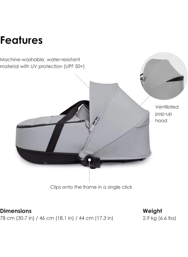 STOKKE Babyzen Yoyo 0+ Bassinet Includes Thick Double Mattress, Ventilated Shell And Canopy Requires Babyzen Yoyo2 Frame Stone