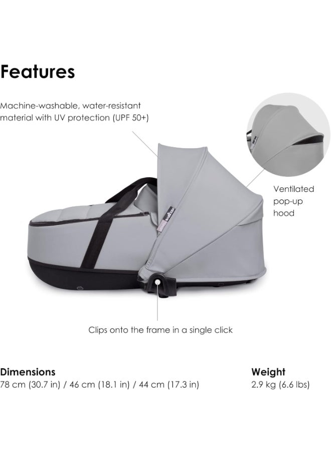 BABYZEN - Babyzen Yoyo 0+ Bassinet Includes Thick Double Mattress, Ventilated Shell And Canopy Requires Babyzen Yoyo2 Frame Stone - Image 1