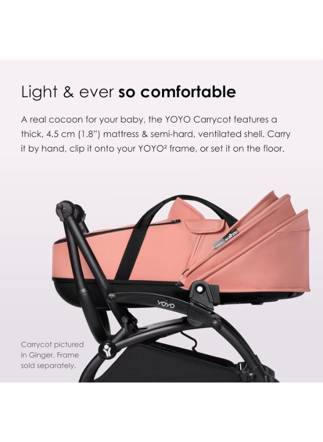 BABYZEN - Babyzen Yoyo 0+ Bassinet Includes Thick Double Mattress, Ventilated Shell And Canopy Requires Babyzen Yoyo2 Frame Stone - Image 1