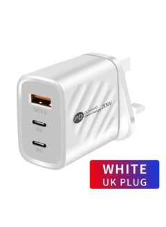 Generic 20w Fast Charge Charger,USB C Dual Port Fast Charger Adapter For iPhone15/Pro/Pro Max/Plus 14 Pro/Pro Max/Plus Samsung Galaxy S24/S23/S22 Ultra Mobile Phones Chargers QC3.0 UK Plug  - Image 1