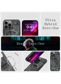 Color Fans Ultra Hybrid MagFit Designed iPhone 13 Pro Case Anti-Yellowing Military-Grade Protection Compatible with MagSafe - Black One  - Image 2