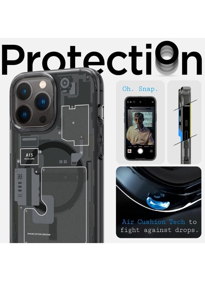 Ultra Hybrid MagFit Designed iPhone 13 Pro Case Anti-Yellowing Military-Grade Protection Compatible with MagSafe - Black One