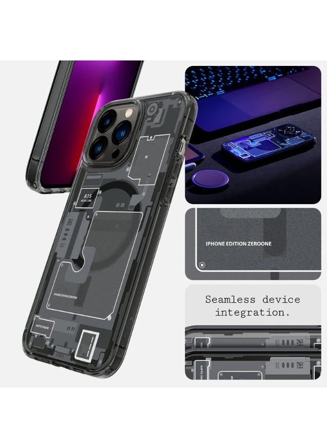 Ultra Hybrid MagFit Designed iPhone 13 Pro Case Anti-Yellowing Military-Grade Protection Compatible with MagSafe - Black One