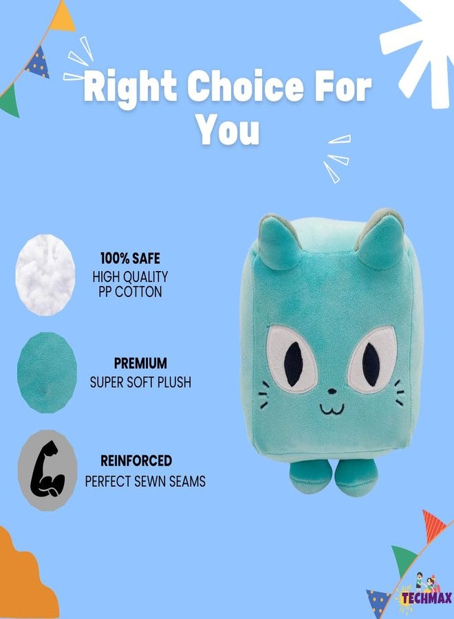 TechMax Solution Cute Square Blue Plush Soft Toy - Image 3