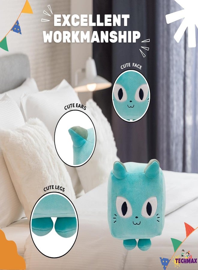 TechMax Solution Cute Square Blue Plush Soft Toy - Image 4