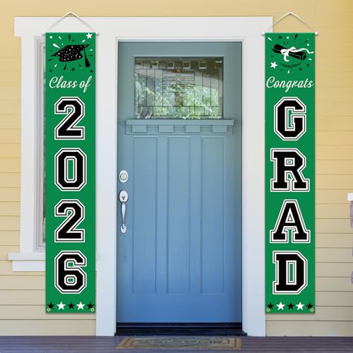 DAZONGE Green Graduation Decorations 2026 Class of 2026 Porch Banner for Party Supplies 2026 Graduation Party Decorations for Any Schools or Grades - Image 5