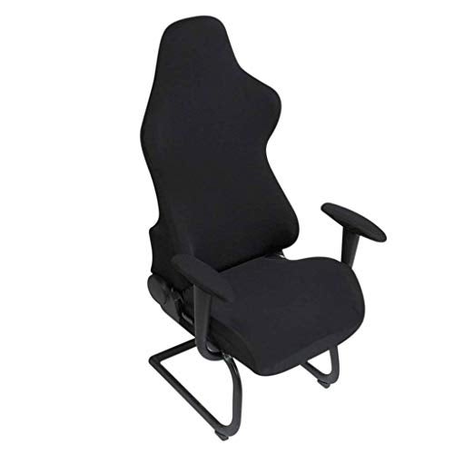 BTSKY Ergonomic Office Computer Game Chair Slipcovers Stretchy Polyester Covers for Reclining Racing Gaming Gaming Chair Black No Chair - Image 1