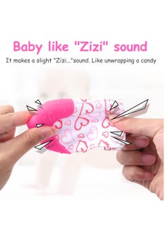 Bebiland 2PCS Baby Teething Set, Includes Baby Chew Toy and Silicone Mitten Teether Glove, Infant Soothing Pain Relief for Baby (Pink)  - Image 4