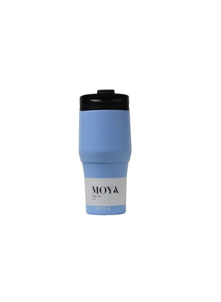MOYA High Tide 380Ml Travel Coffee Mug Black - Powder Blue - Image 1