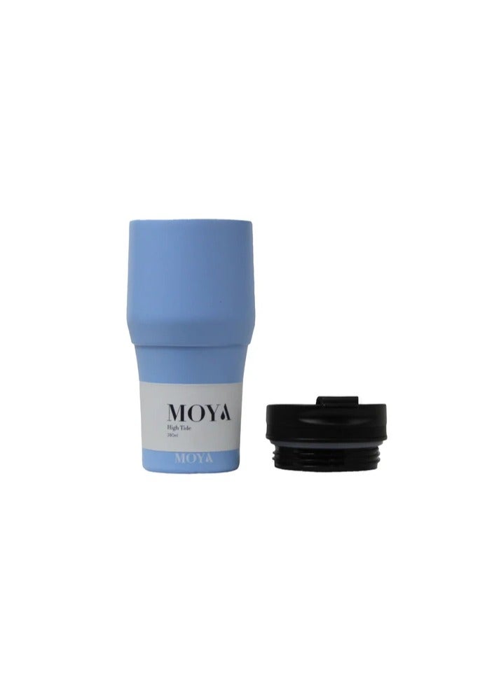 MOYA High Tide 380Ml Travel Coffee Mug Black - Powder Blue - Image 2