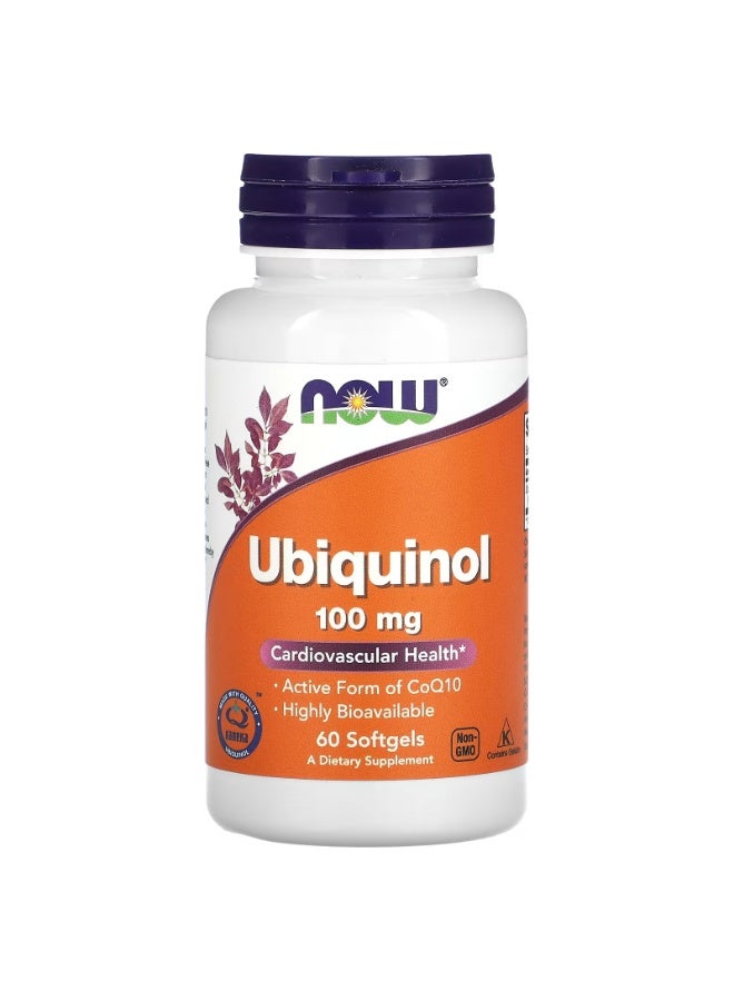 now Ubiquinol, 100 mg, 60 Softgels - Image 1