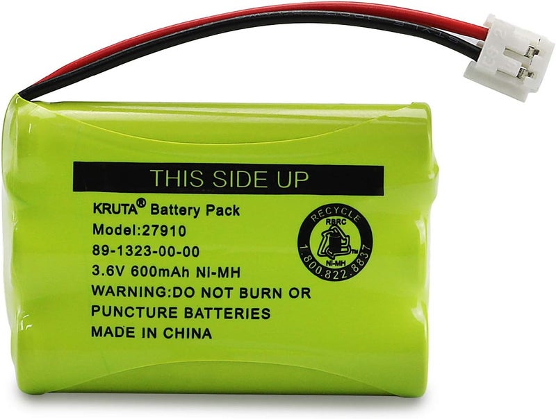 Kruta 27910 Cordless Telephone Battery Compatible with AT&T 89-1323-00-0 Motorola SD-7501 RadioShack 23-959 23-894 Ni-MH 3.6V, (Pack 4) - Image 2