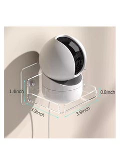 SYOSI No Drill Wall-Mount Shelf for Security Cameras, Floating Security Camera Wall Holder, For Pet Monitor Indoor Camera and Speakers, Non-Trace Wall Bracket for Nest, Blink, Indoor Cams (2 PCS)  - Image 2