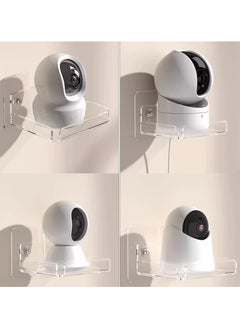 SYOSI No Drill Wall-Mount Shelf for Security Cameras, Floating Security Camera Wall Holder, For Pet Monitor Indoor Camera and Speakers, Non-Trace Wall Bracket for Nest, Blink, Indoor Cams (2 PCS)  - Image 4